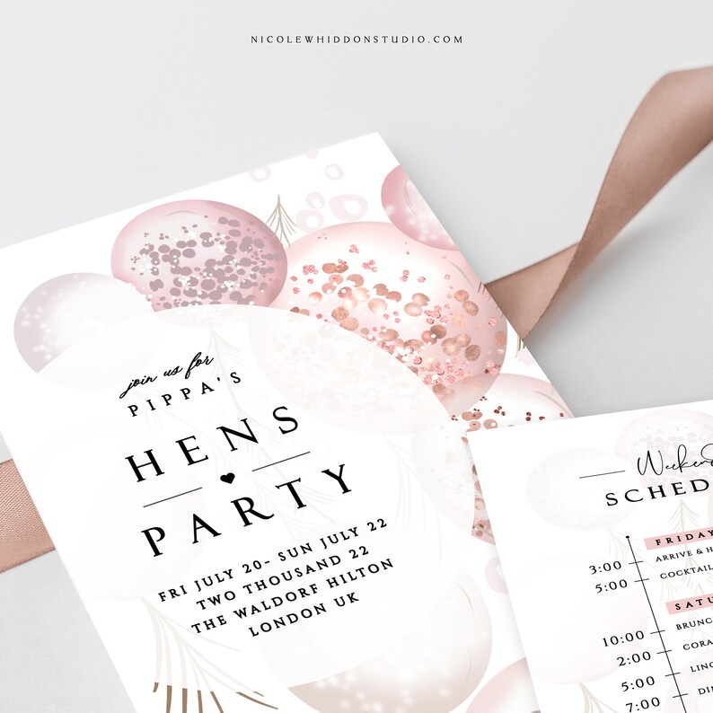 Hen Party Invitations Hen's Party Invitation Template Etsy