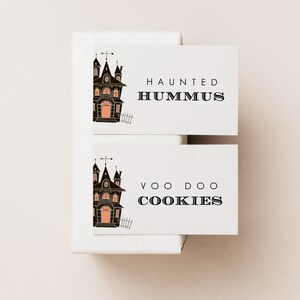 Spooky Food Labels INSTANT DOWNLOAD Haunted House Table - Etsy