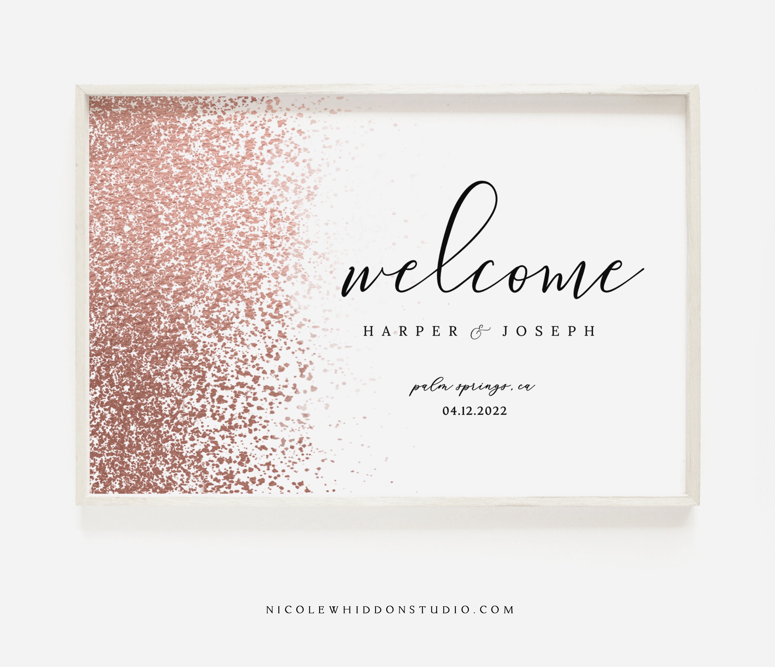 Rose Gold Sign Rose Gold Wedding Decor Instant Etsy Australia