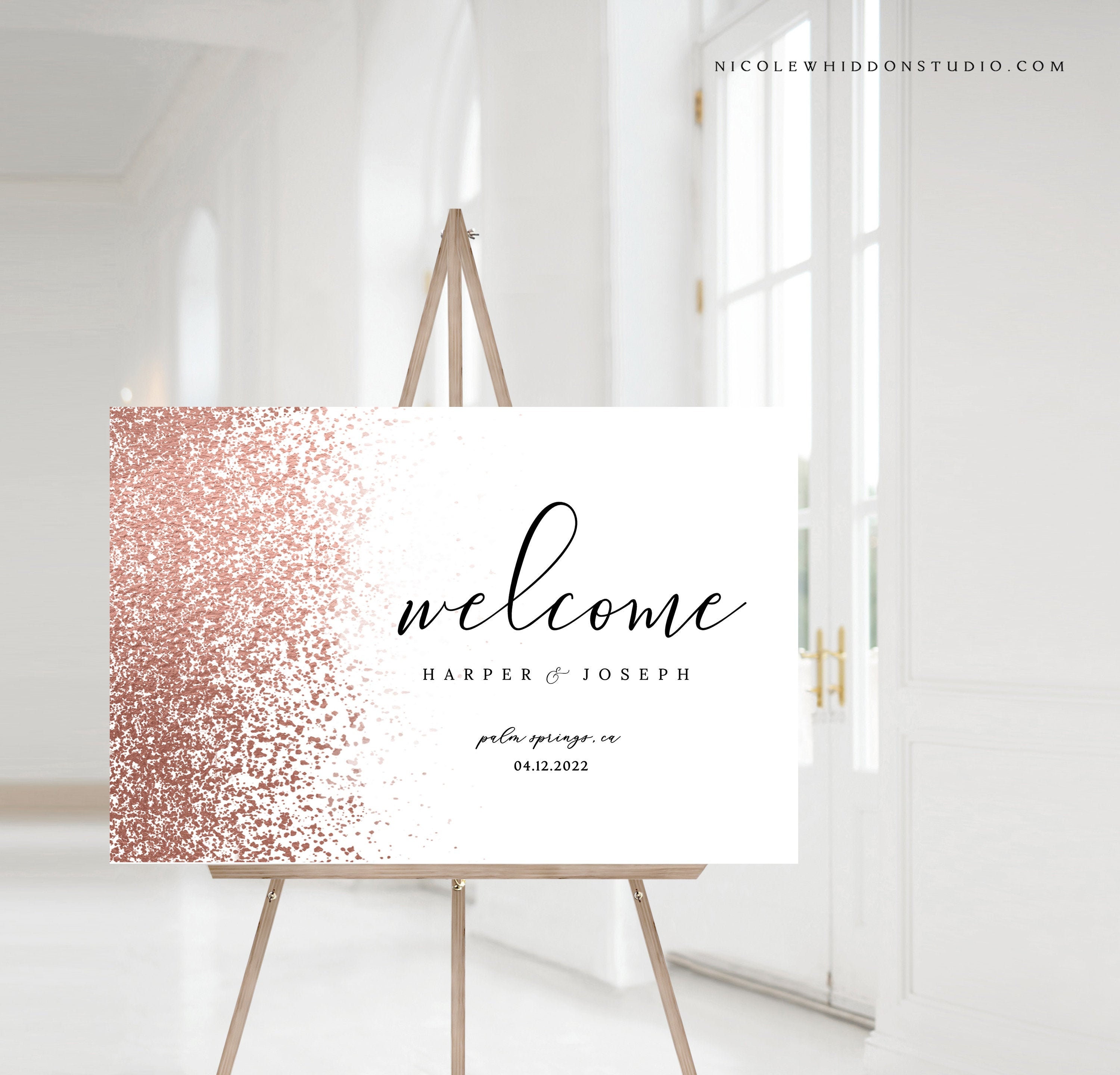 Rose Gold Sign Rose Gold Wedding Decor Instant Etsy