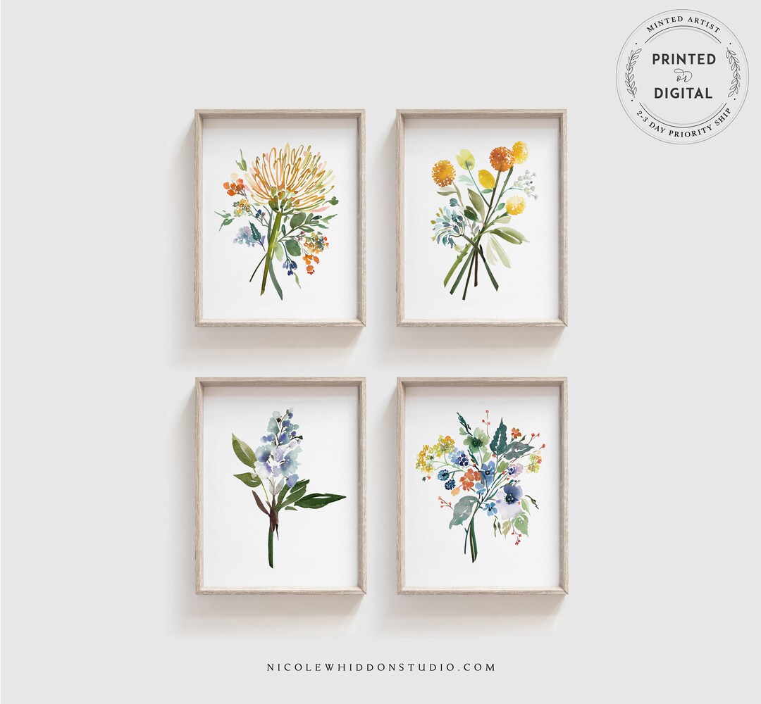 Watercolor Floral Print Two-Piece Set main image 1