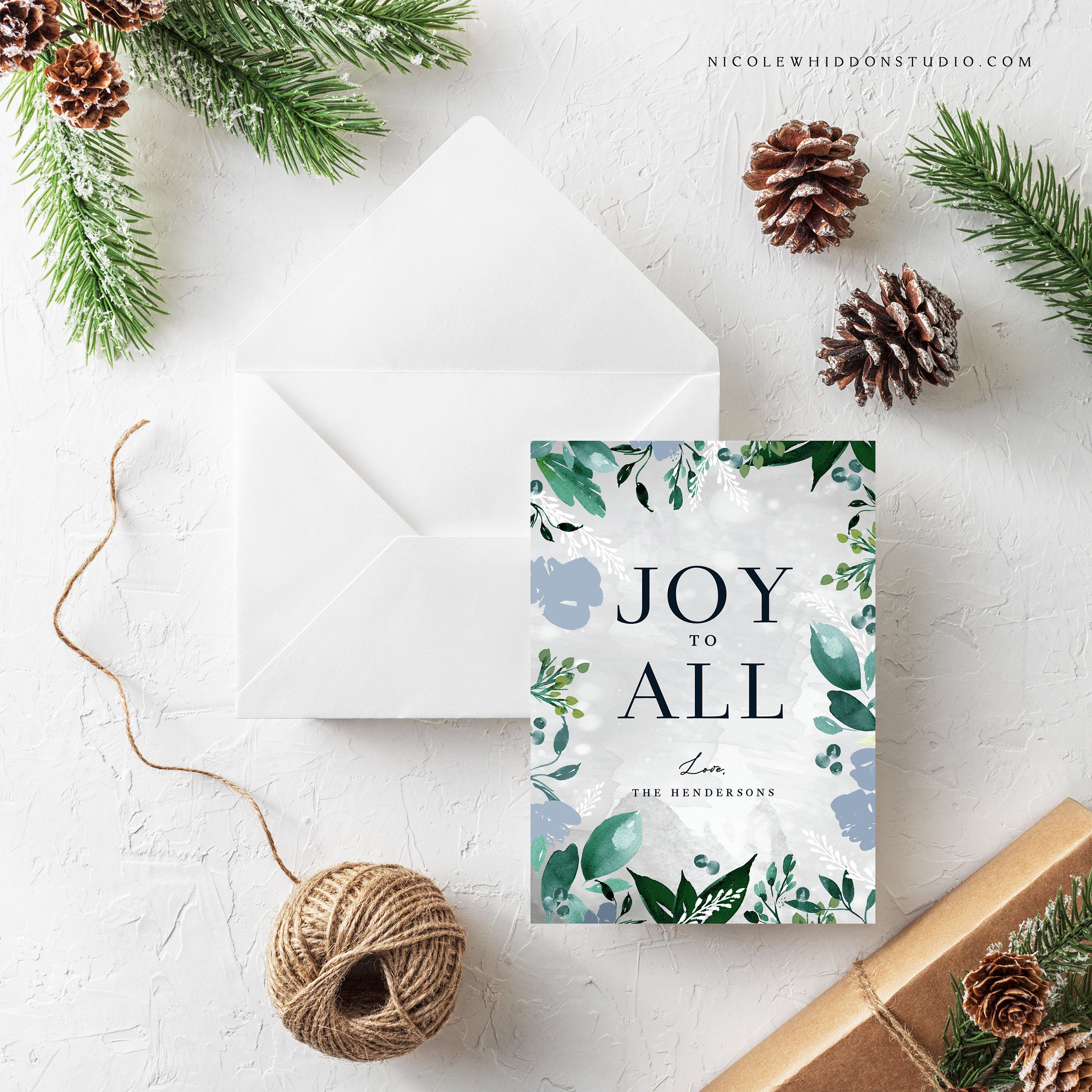 Christmas Card Template Non Photo Holiday Card Printable Christmas Cards Instant Download Editable Holiday Card Photo Christmas Card