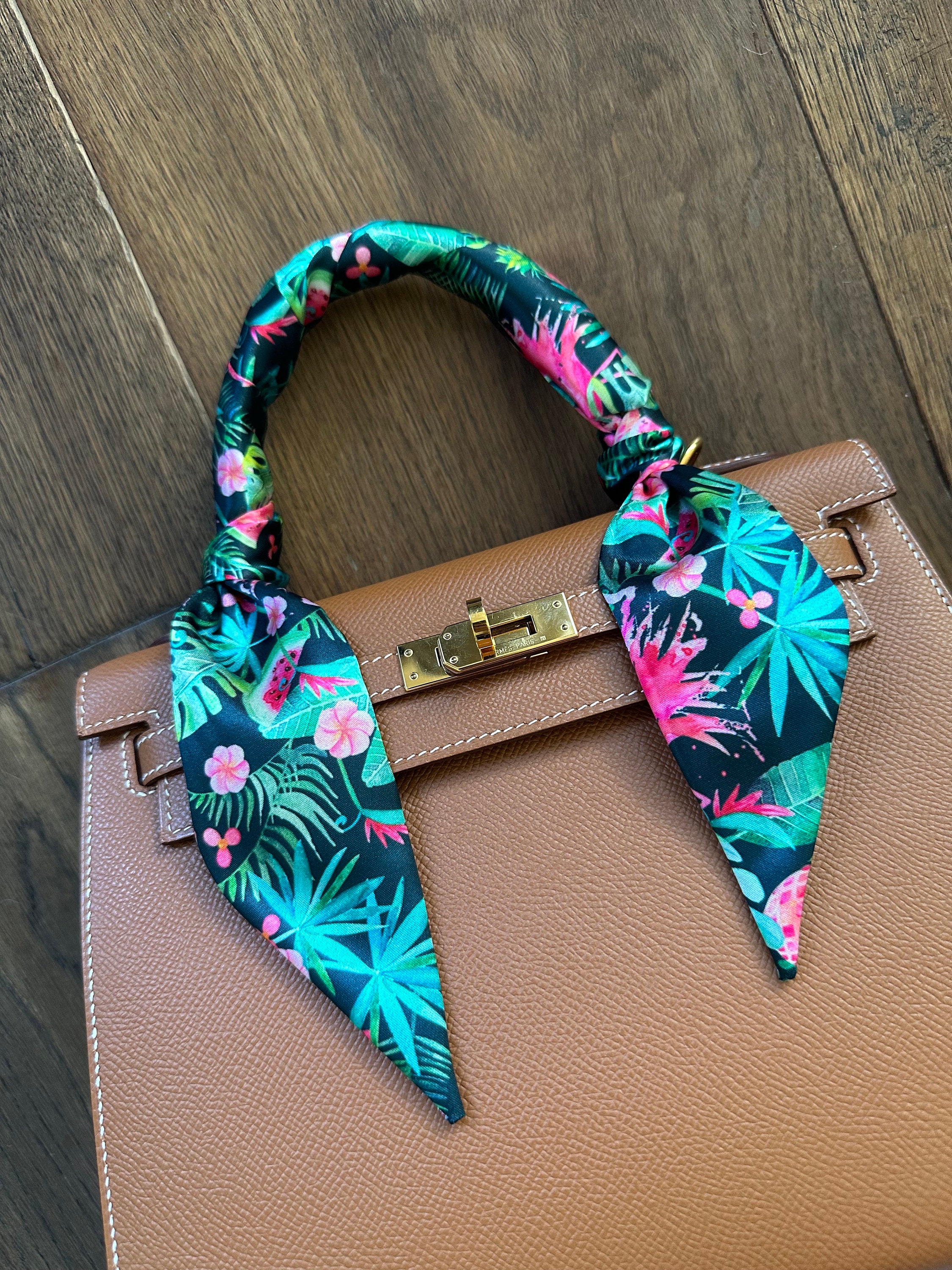 Tropical Summer Hot Pink Flamingos, Watermelons, and Palm Fronds