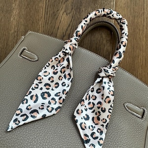 Purse Scarf Braided Leopard Bow Black Tassel Charm , Gold