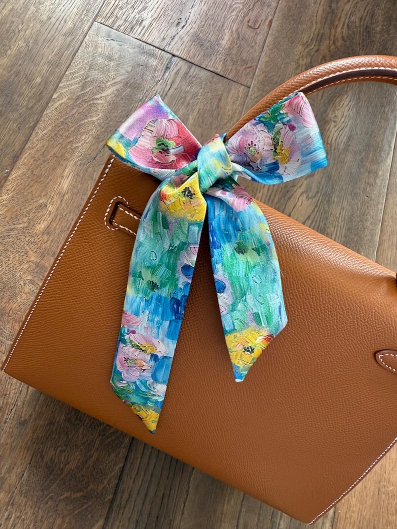 Micro Mini Doll Scarf - 1x22” - Perfect for Handbag Ribbons and Bows or to Wrap Mini Purse Handles! Mini Skinny Scarf Choose Any Pattern! zdjęcie 3