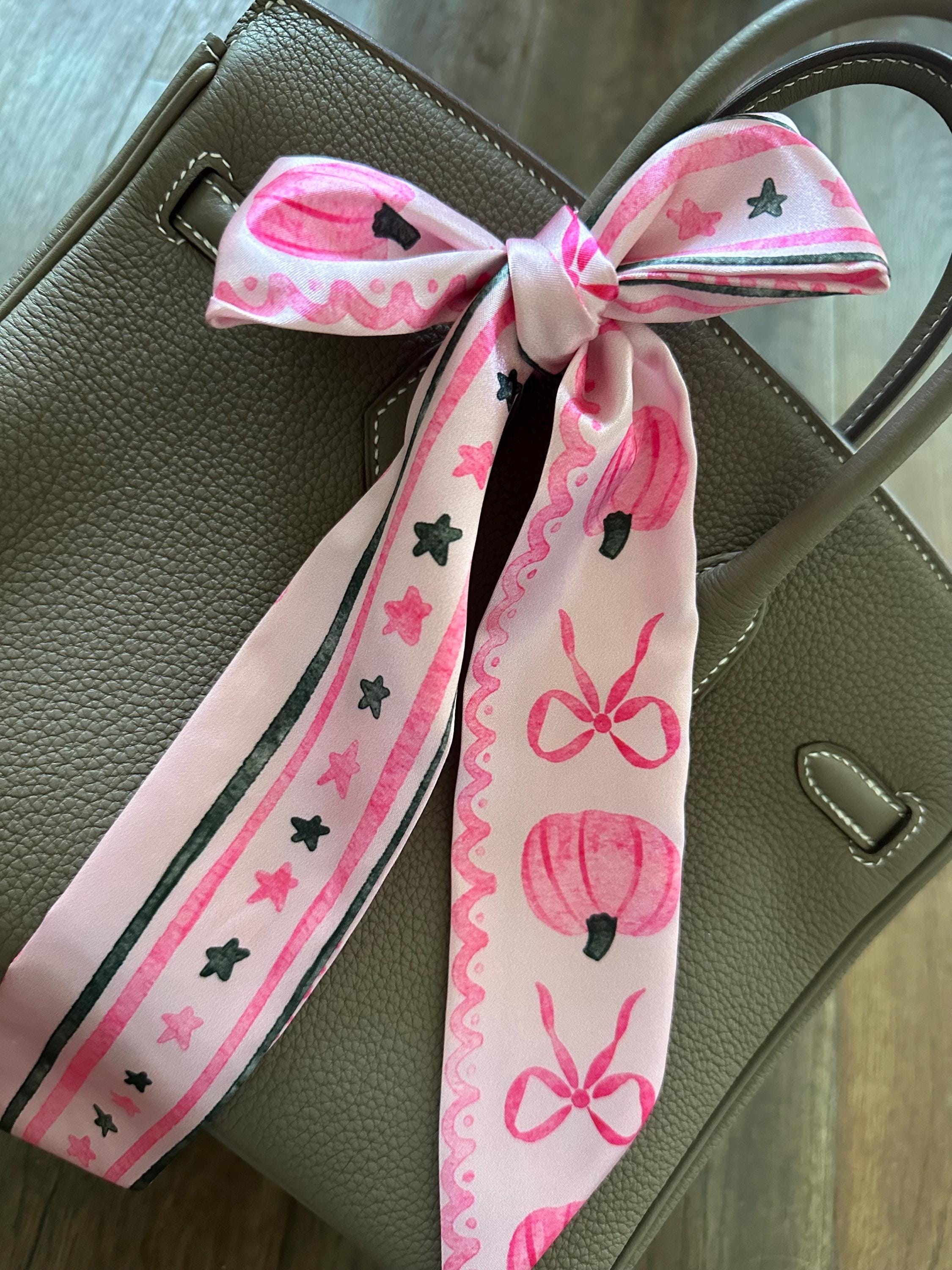 Foulard D'Halloween Pour Sac à Main - Motif Citrouille - Soie Polyester - 100 Cm - Accessoire Déguisement & Déco