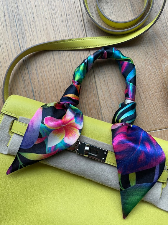 New Silky Twill Handbag Bag Handle Wrap Purse Neck Hair Ribbon