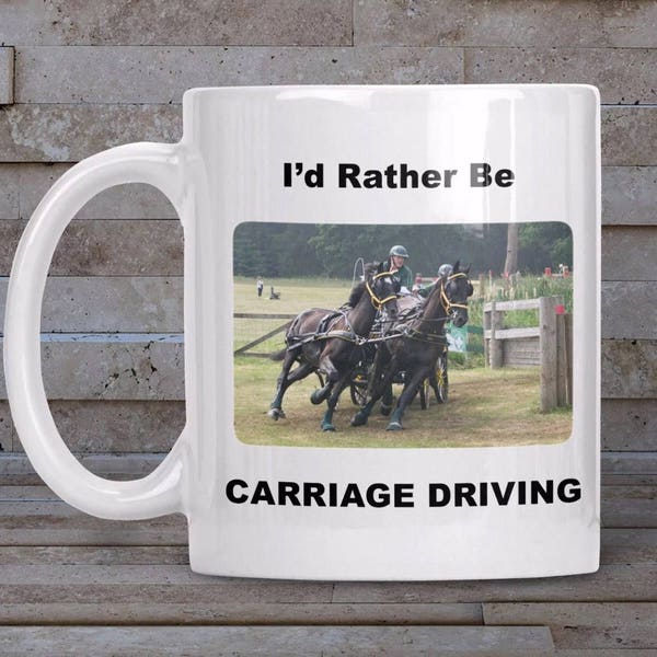 Carriage Driving Mug, Novelty Tea Coffee Mug