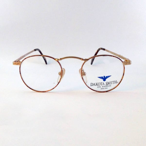DAKOTA SMITH -  vintage made in U.S.A - mens glasses - womens glasses - round eyewear - metal round glasses - size S/M - eyeglasses