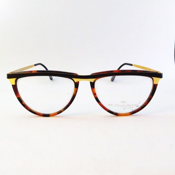 VIEWPOINT - vintage eyeglasses  - women glasses - italian eyewear - tortoise shell frame - top bar