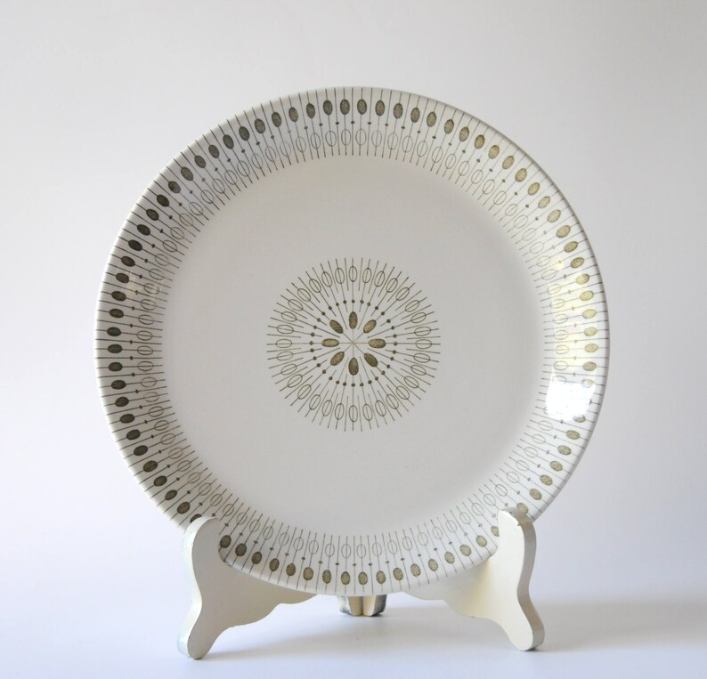 Scandinavian Retro Egersund Mid Century Modern Green Zenith Dinner Plate Modern Norwegian design