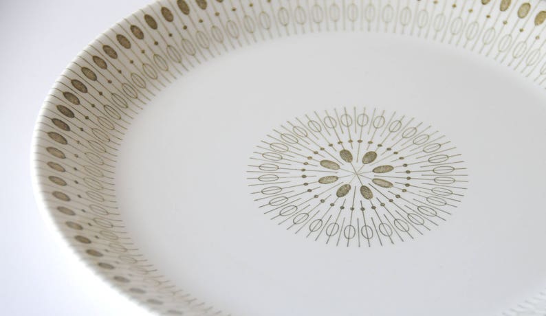 Scandinavian Retro Egersund Mid Century Modern Green Zenith Dinner Plate Modern Norwegian design