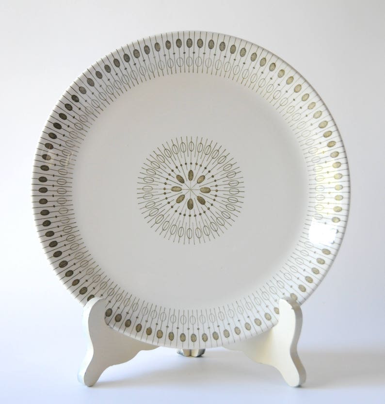 Scandinavian Retro Egersund Mid Century Modern Green Zenith Dinner Plate Modern Norwegian design
