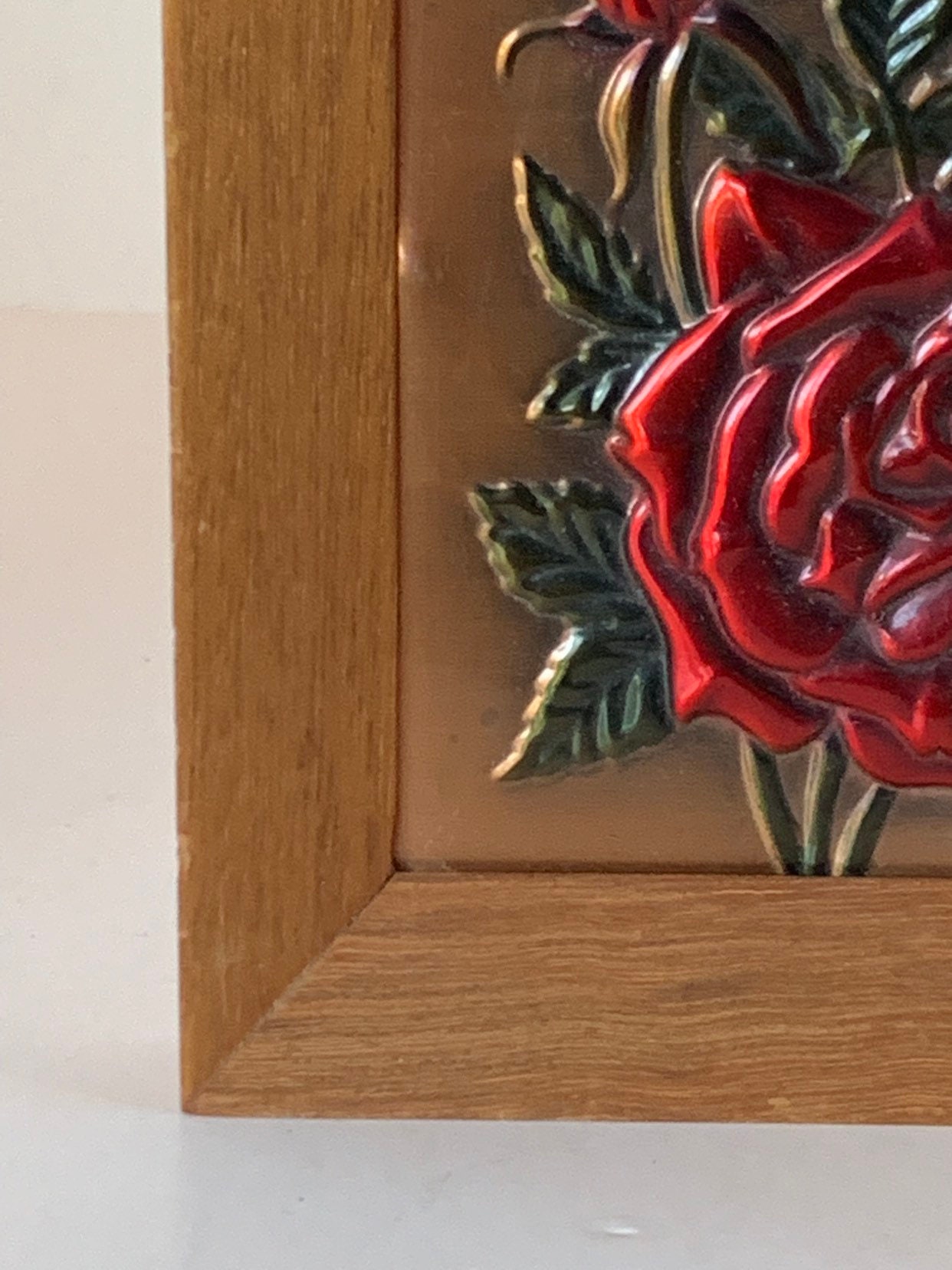 Wanda Irwin 1955 Original Tooled Copper Rose Framed Picture | Etsy