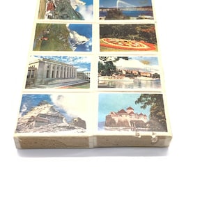 Vintage Set of 8 Matchboxes, Never Opened, Bar Decor, Swiss Landmarks,Switzerland Souvenir,Collectible Matchboxes, Montreux, Zermatt