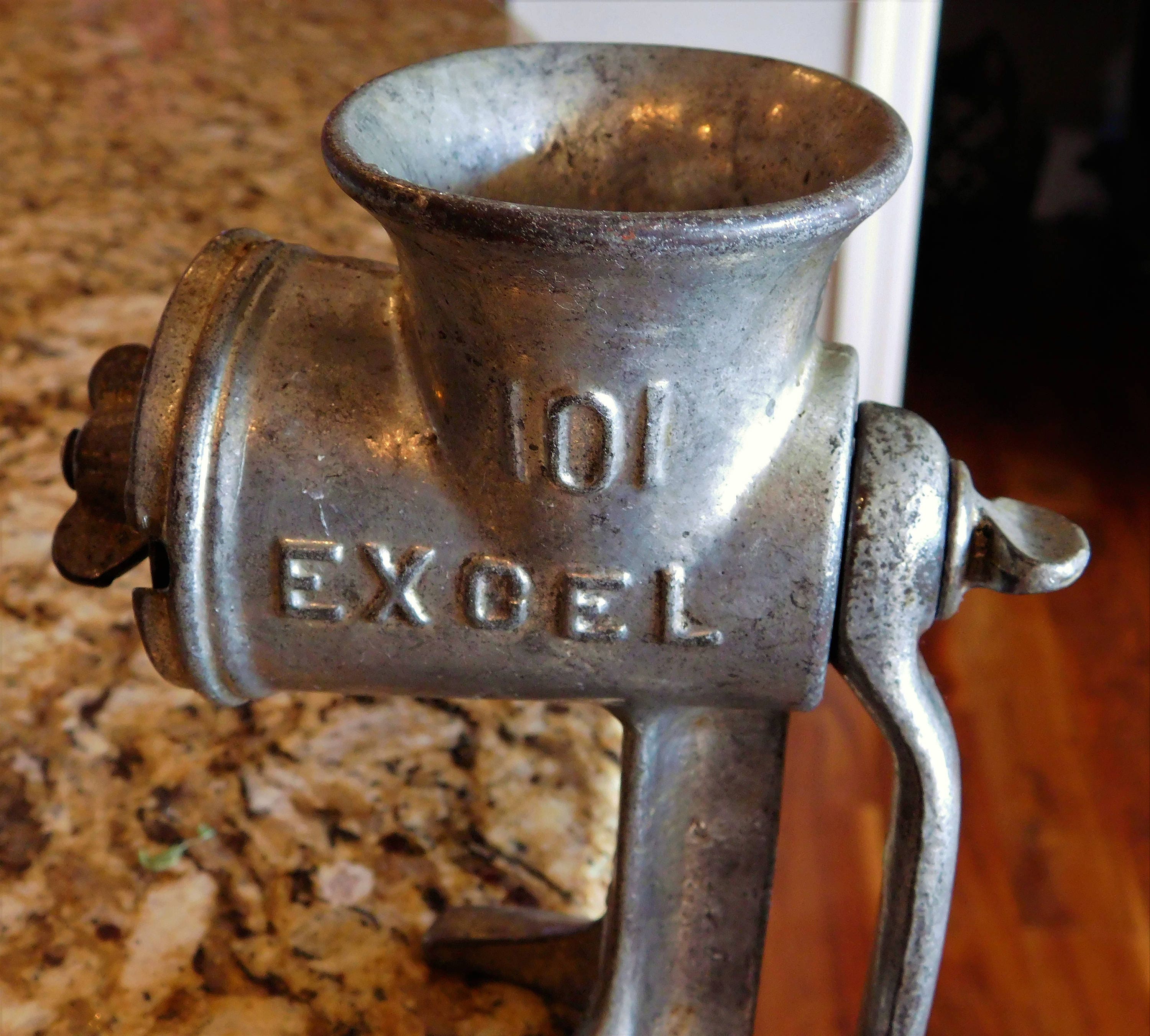 Vintage Cast Iron Manual Meat Grinder. 1940s Rustic Kitchen Etsy