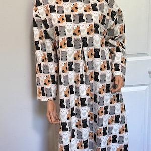 Cat flannel nightgown hotsell