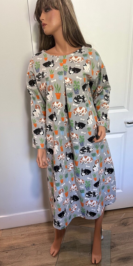 Cotton Nightgown Long Sleeve Long Flannel Nightgown Only