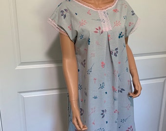 Custom cotton knit woman nightgown