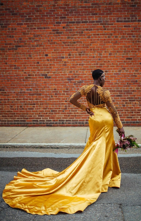 Galant Gold Kleid Etsy