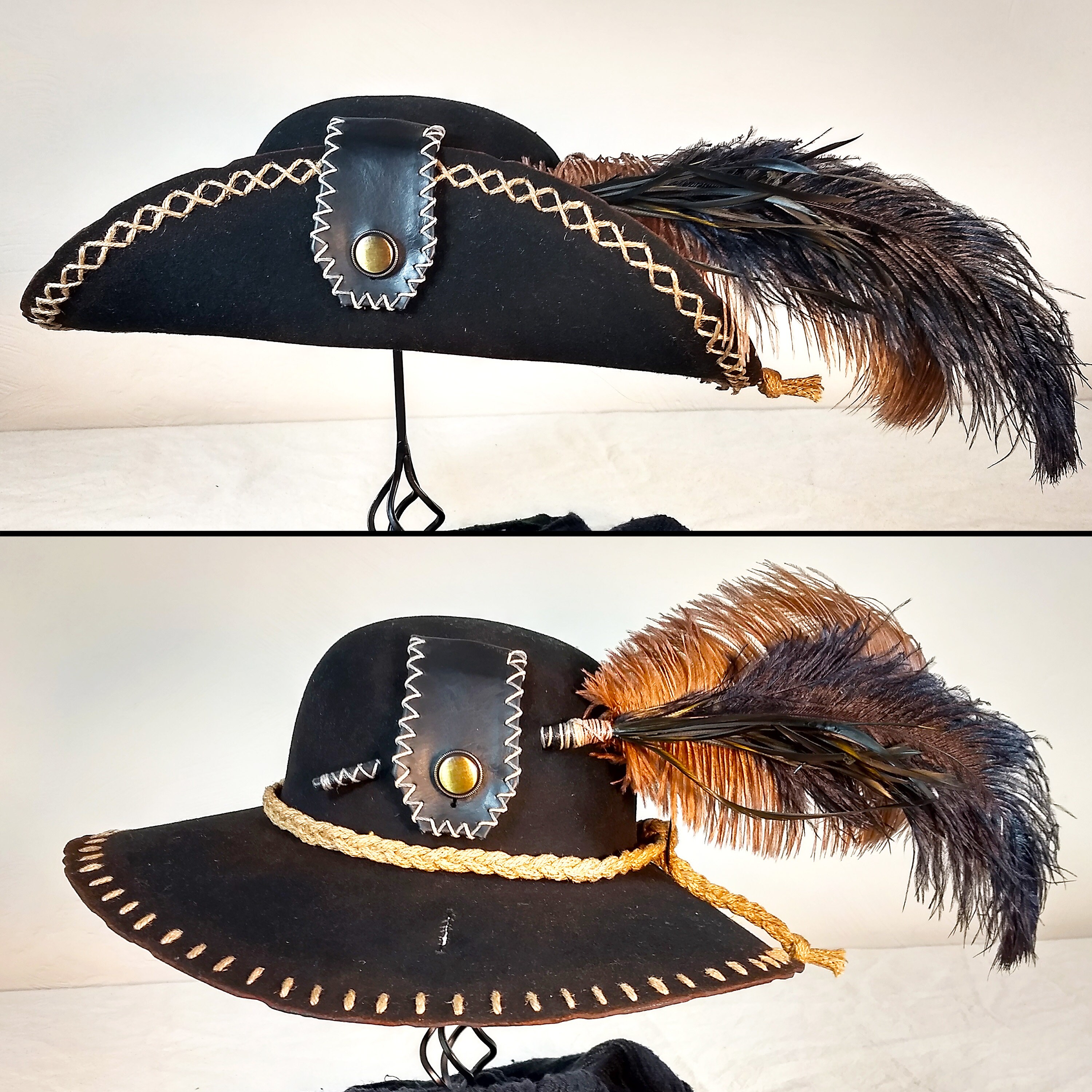 Sea Dog Pirate Captain Hat 2 HATS IN 1 Etsy UK