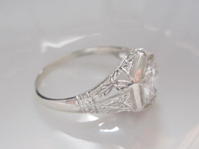 Art Nouveau Engagement Ring Antique Style Engagement Rings Etsy