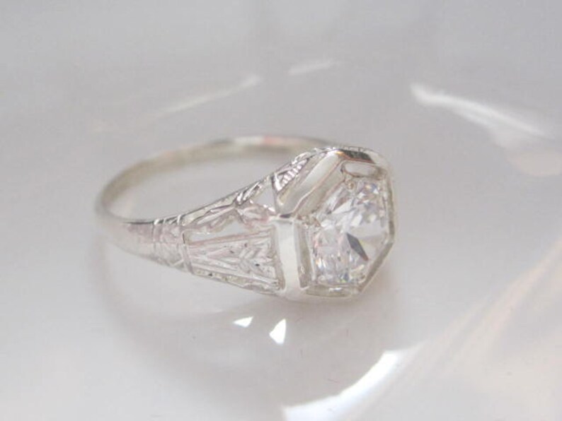 Art Nouveau Engagement Ring Antique Style Engagement Rings Etsy
