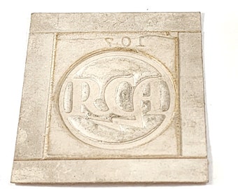 RCA Logo Advertising Paper Mache Flong For Newspaper Printing Plates Vintage 30s to 40s