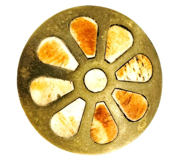 Vintage Brass Kajal Boxes - Set of 3 Nesting Shel… - image 4