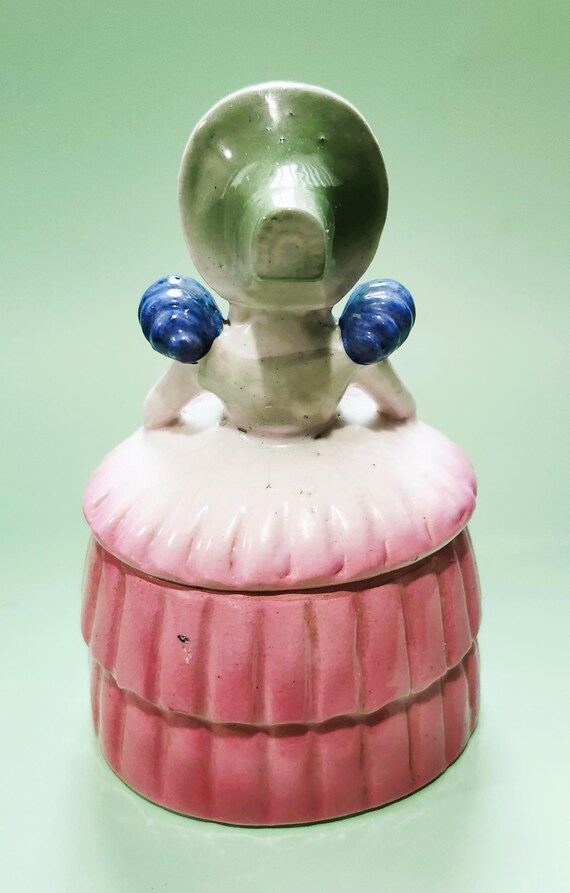 Victorian Lady Powder Box: Porcelain Vanity Trinket … - Gem