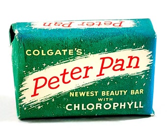 50s Soap Bar Unopenned Peter Pan With Chlorophyll, Colgate Palmolive Peet, Made in USA  Mid Century 30s to 50s