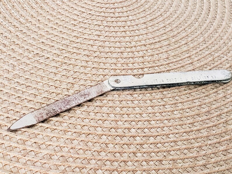 Advertising Folding Fingernail File The Atlas Rubber & Belting Etsy