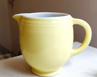 Halls Pottery Milk Pitcher Creamer or Batter Jug Canary Yellow Antique 30s