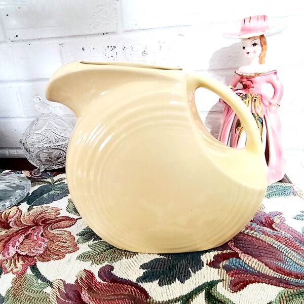 Yellow Ware Pitcher Etsy