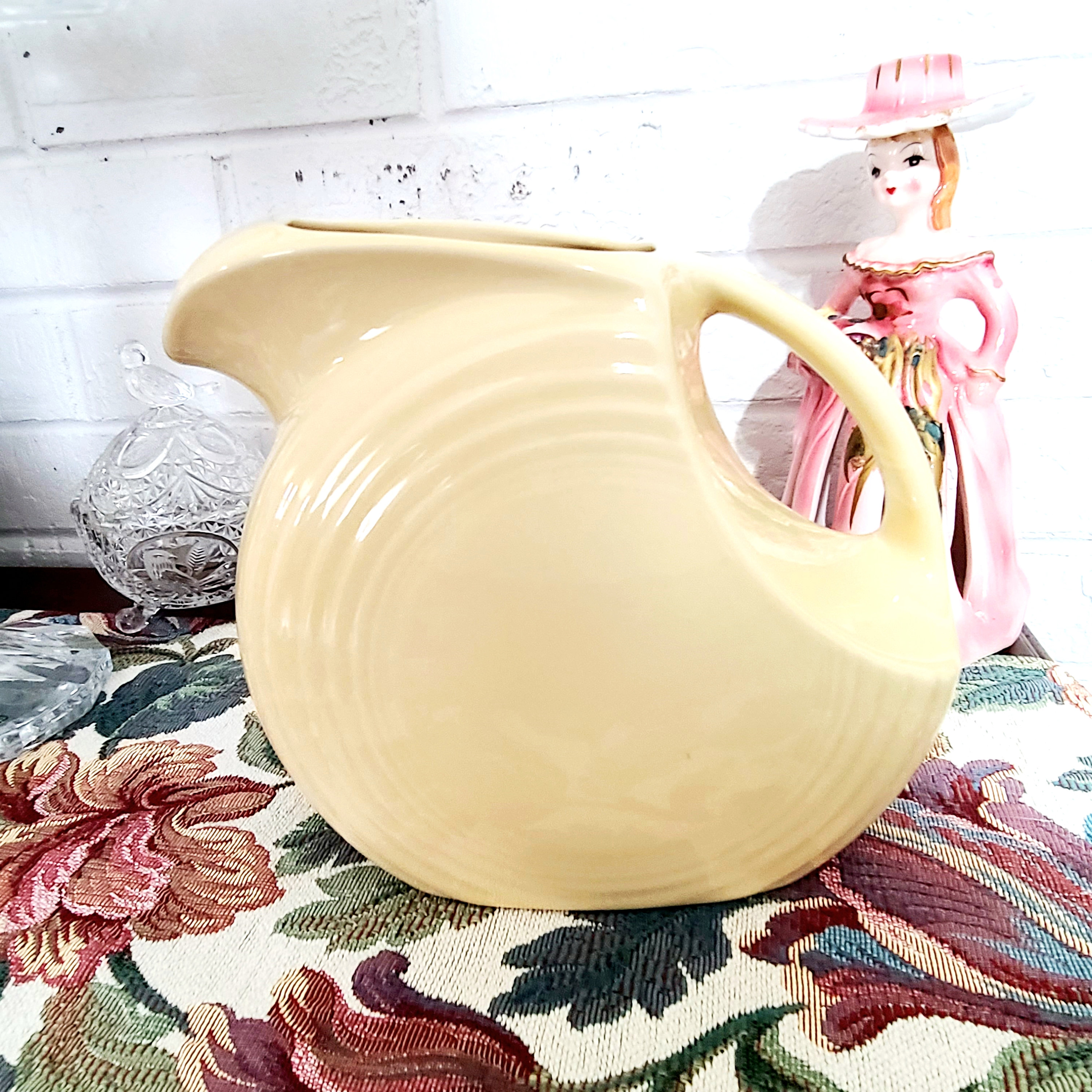 Fiestaware top yellow pitcher