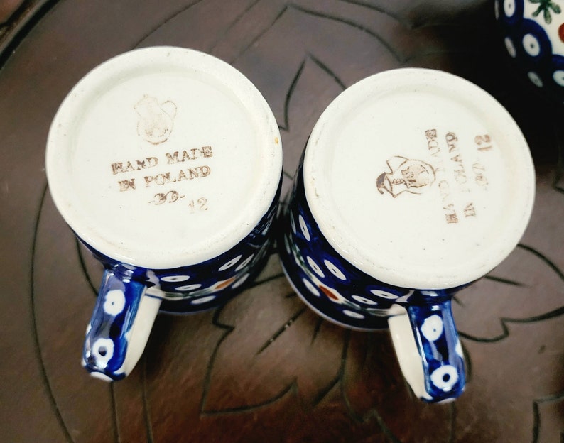 Boleslawiec Polish Childs Tea Set With Teapot Mugs Creamer & Etsy