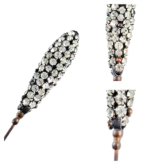 Antique Teardrop Rhinestone Hat Pin - 1910s to 19… - image 1