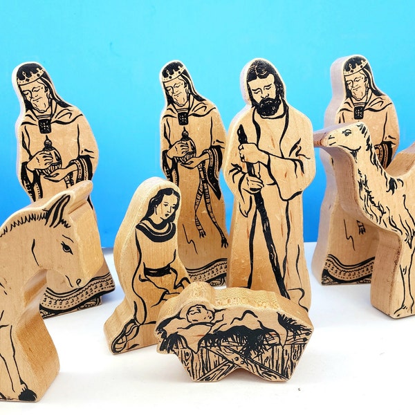 Mary Joseph Baby Jesus Toy Etsy