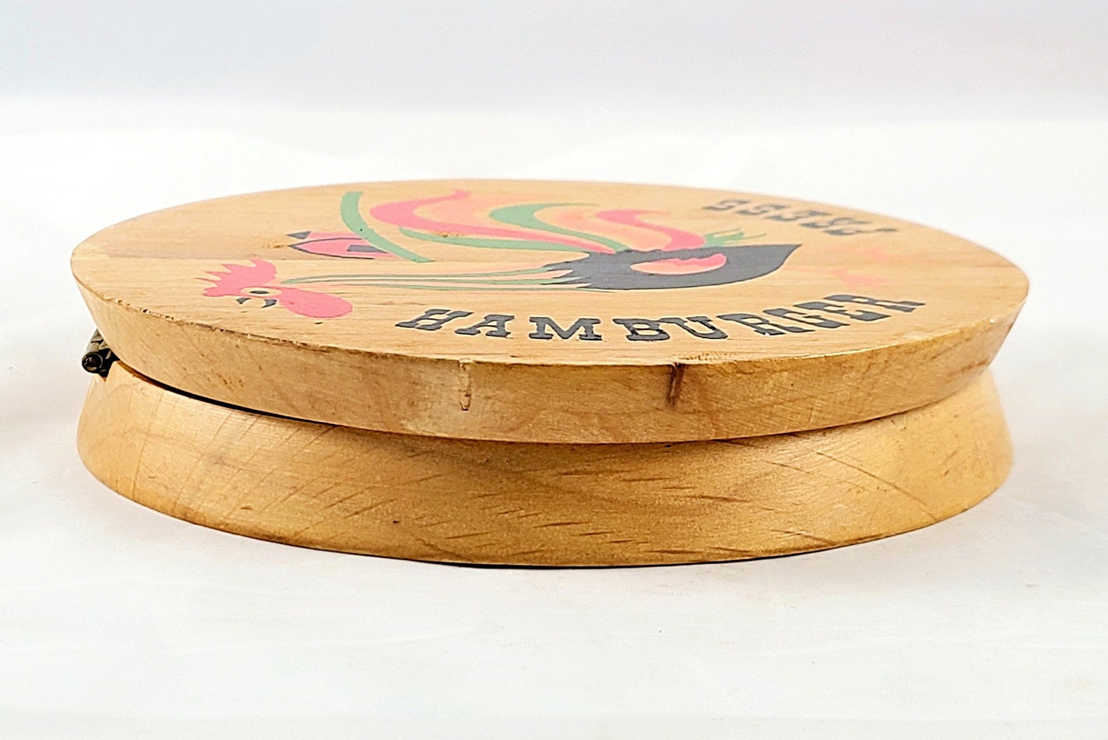 Wood Hamburger Press Rooster Farmhouse Design Vintage 60s Etsy