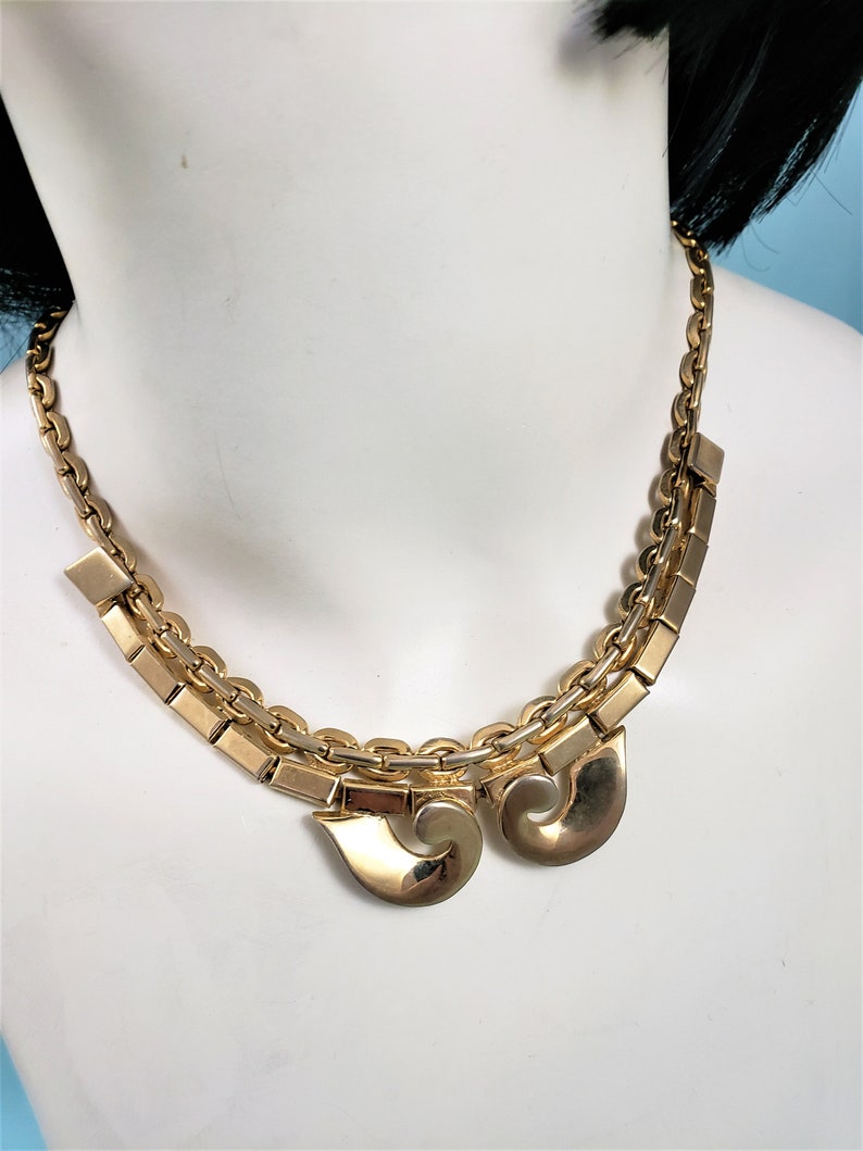 Gold Tone Cleopatra Choker or Collar Necklace With Filigree Etsy