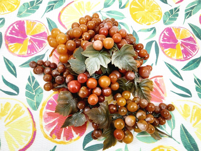 Mid Century Rubber Plastic Grape Cluster Assortment or Lot of Etsy