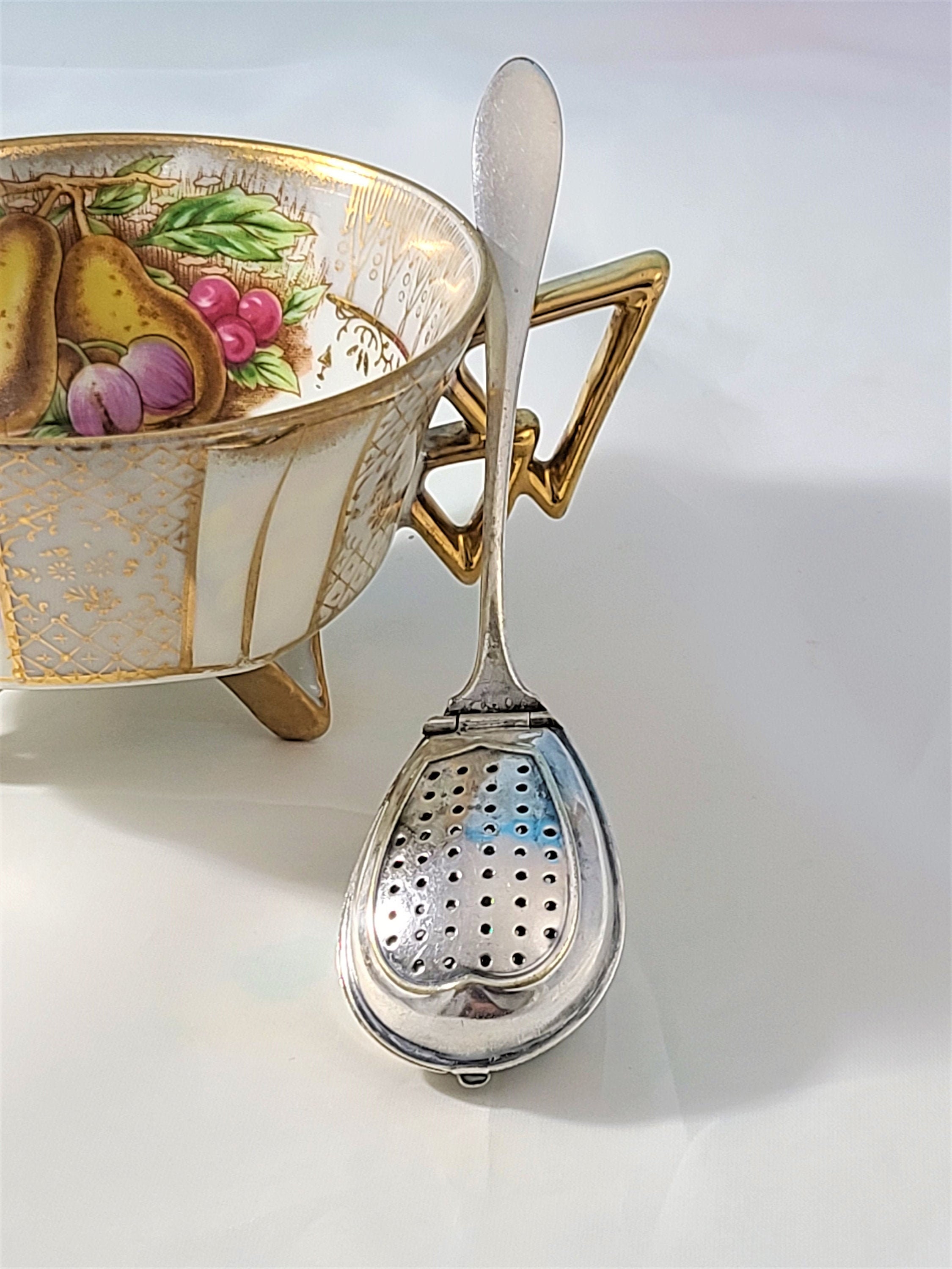 Sterling Silver Tea Infuser Spoon Paye & Baker Martha Etsy