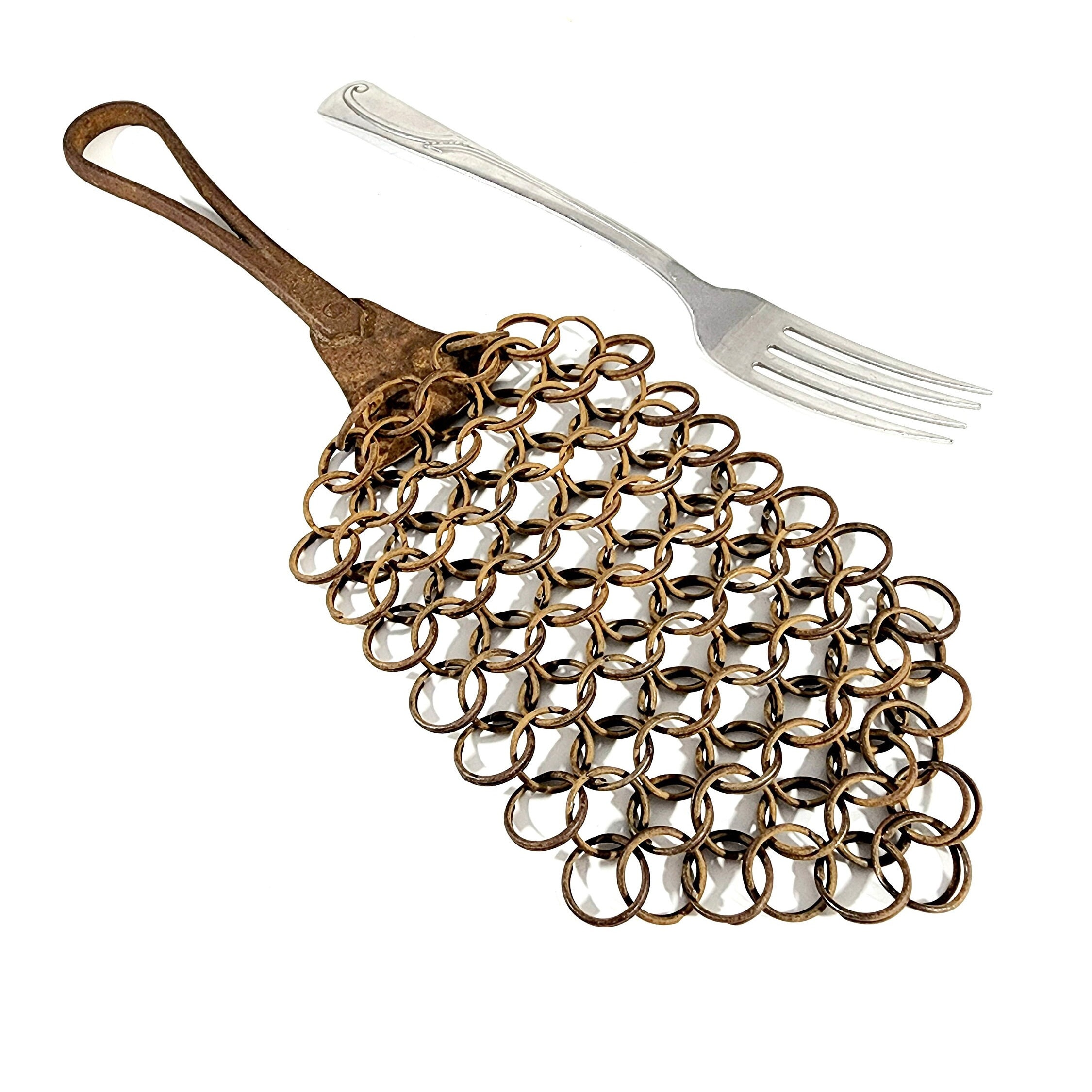 Chainmail Kitchen Cast Iron Pan Scrubber 8 X 8 - China Chain Mail Cleaner,  Stainless Steel Scrubber