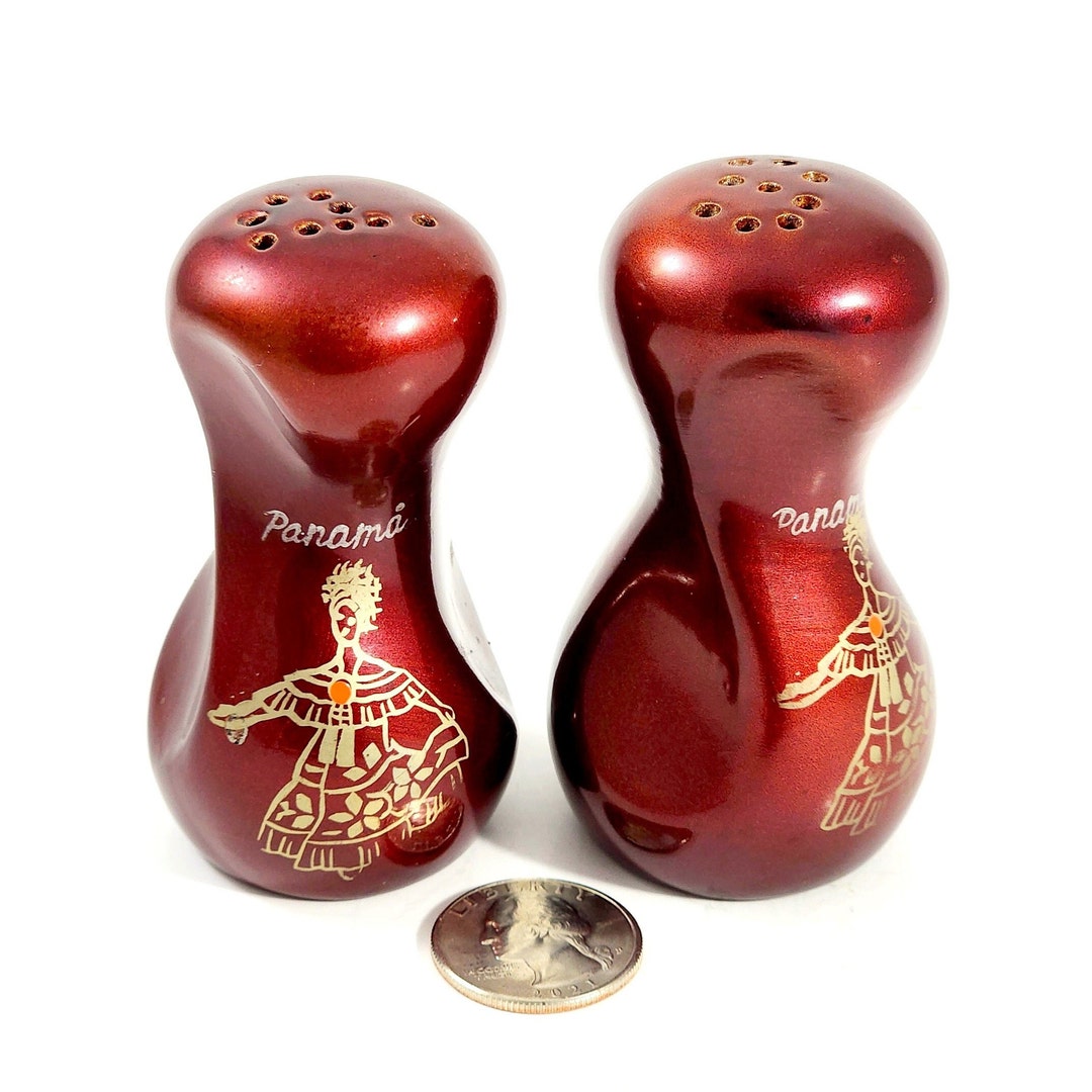 Souvenir Panama Salt Pepper Shakers Spanish Dancers Mid Century 60s Etsy