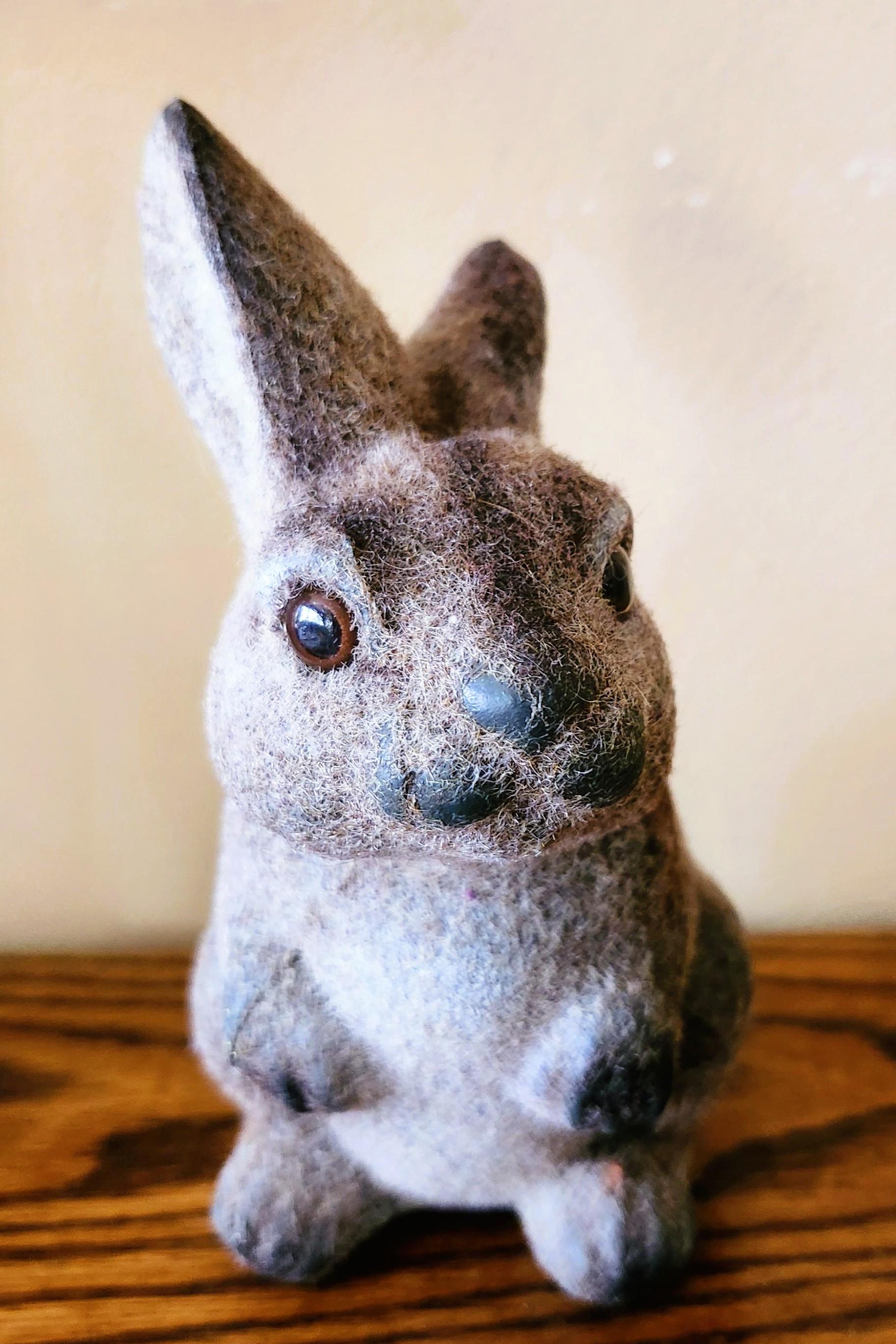 Flocked Bunny Rabbit Coin Bank Made in Hong Kong Vintage 60s 70s - Etsy