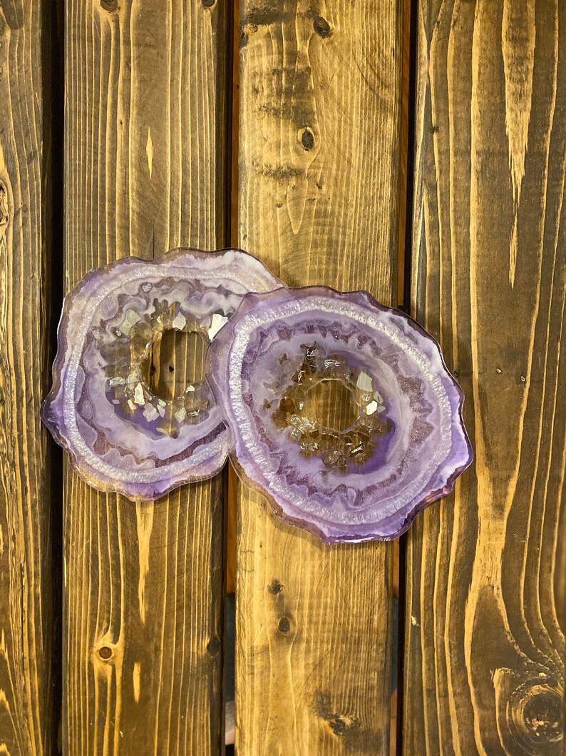 Geode Coasters, Coasters, Geode, Custom Coasters, Epoxy Coasters, Color