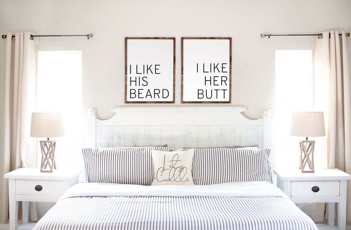 I Like His Beard I Like Her Butt SVG Bedroom Decor Etsy