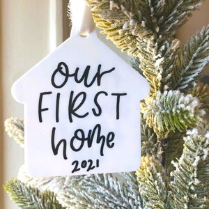 Custom Home Ornament, Acrylic House Ornament, Our First Home Ornament, Home Sweet Home Ornament, New Homeowner Gift, New House Gift