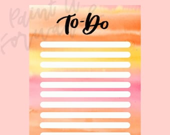 Tie Dye To-Do List // DIGITAL DOWNLOAD