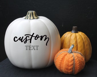 Custom Hand Lettered Pumpkin, Personalized Craft Pumpkins, Milestone Pumpkins, Fall Home Decor, Halloween Decor, Thanksgiving Decor